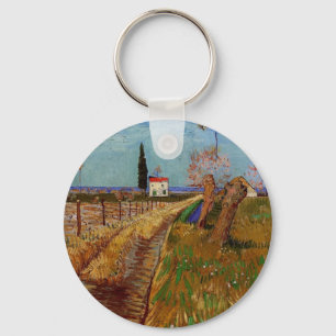 Väg genom en åker, videbuskar av Vincent van Gogh Nyckelring