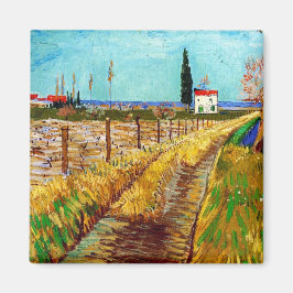 Väg genom ett Fält med Willows Van Gogh Magnet