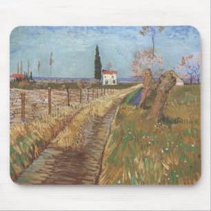 Väg genom Fält med Willows 1888 Musmatta