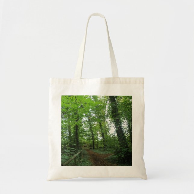 Väg genom Grönt Forest Bag Tygkasse (Framsidan)