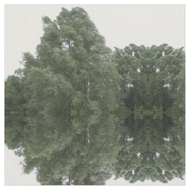 Väg genom Grönten Forest Patterned Fabric Tyg (Närbild)