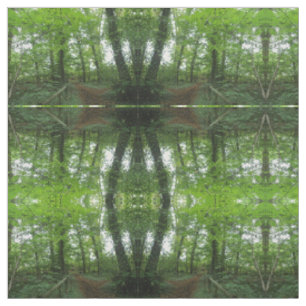 Väg genom Grönten Forest Patterned Fabric Tyg
