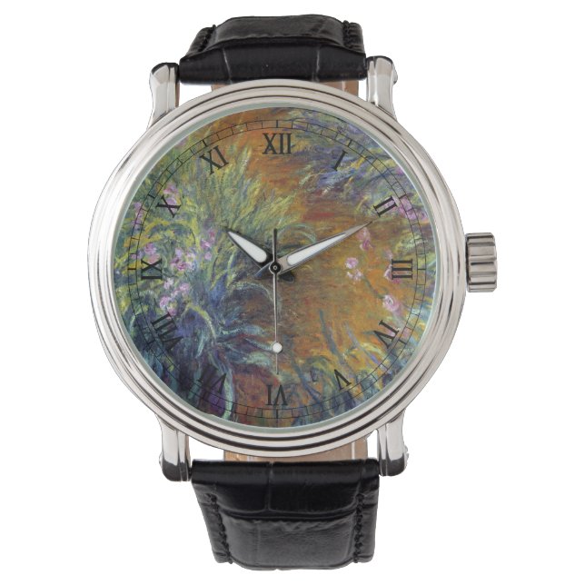 Väg genom Irismen av Claude Monet Armbandsur (Framsida)