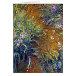 Väg genom Irismen av Claude Monet Hälsningskort