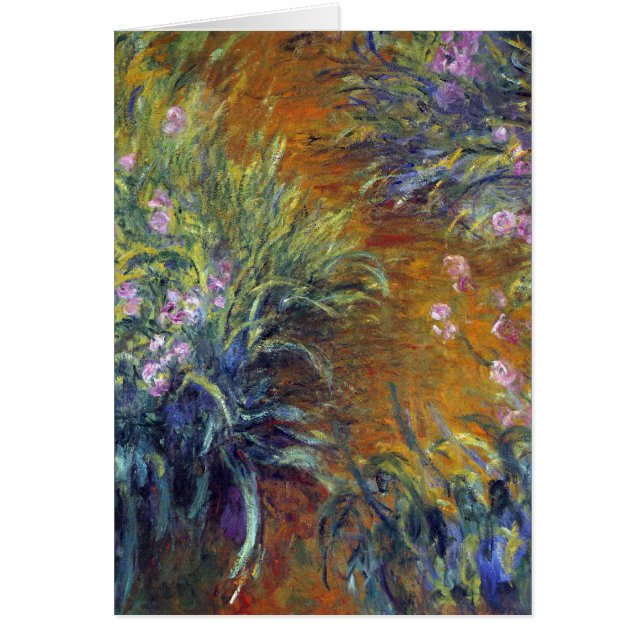 Väg genom Irismen av Claude Monet Hälsningskort (Framsidan)