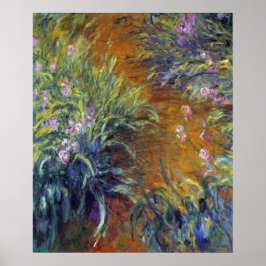 Väg genom Irismen av Claude Monet Poster