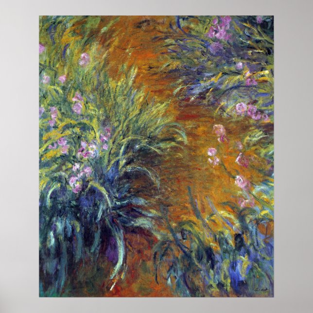 Väg genom Irismen av Claude Monet Poster (Framsidan)