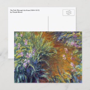 Väg genom Irismen av Claude Monet Vykort