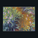 Väg genom Irismen av Claude Monet Vykort<br><div class="desc">Väg genom Irismen (1914-1917) av Claude Monet är en vintage imponerande bra konst blommigt-målning med Monets trädgårdar i Giverny, Frankrike. En trädgård väg genom några vackra blommor i vår. Om artisten: Claude Monet (1840-1926) var en av grundarna av den Fransk målningsrörelsen och de flesta av hans målningar var "en plein...</div>