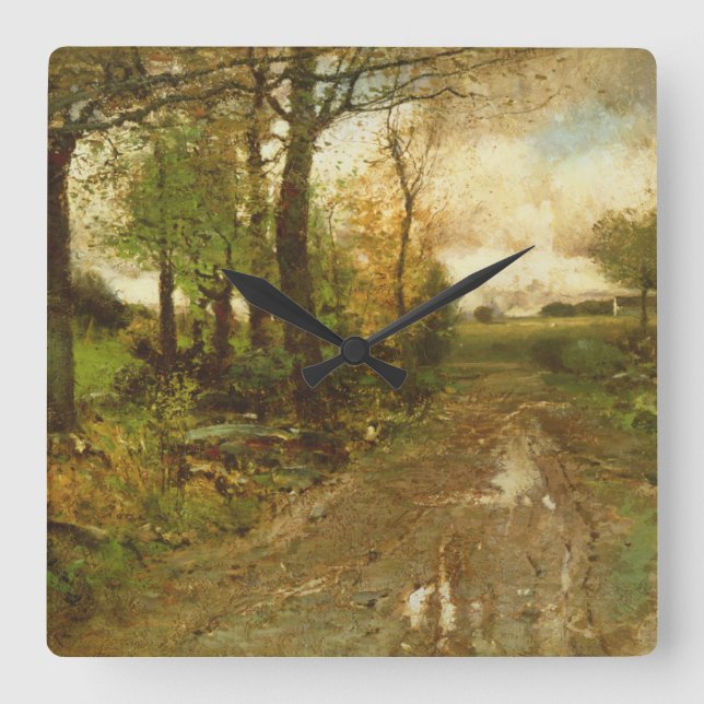 Väg genom Skogen Fyrkantig Klocka (Framsida)
