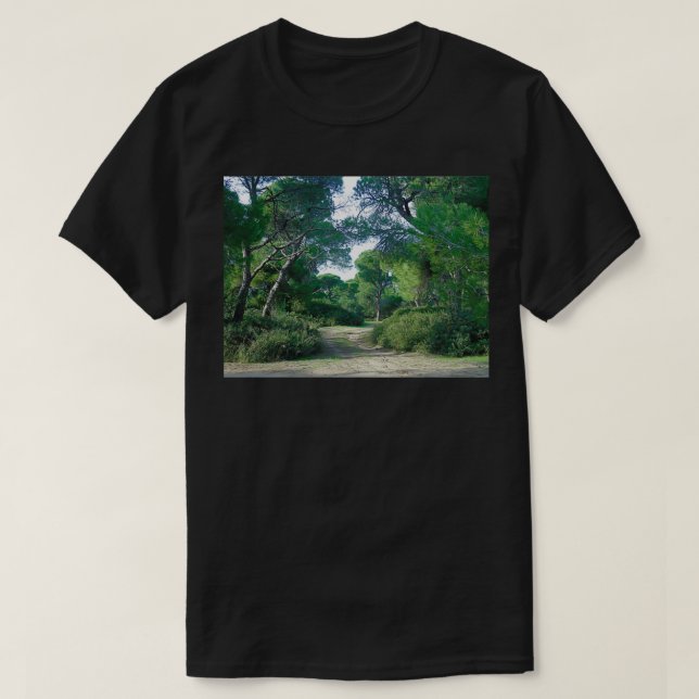 Väg genom skogen t shirt (Design framsida)
