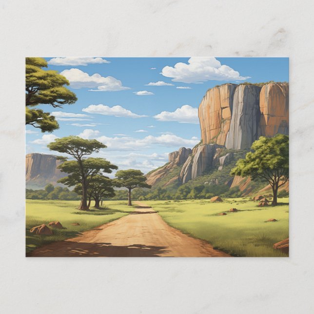 Väg genom Zimbabwe Vykort (Framsida)