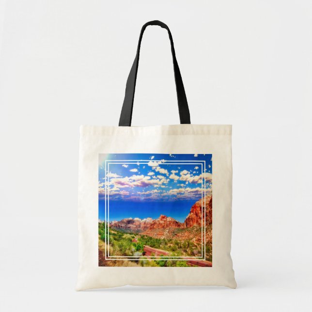 Väg genom Zion nationalpark Tygkasse (Framsidan)