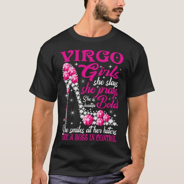Våg Girl som en Chef i kontrolldiamantskor T Shirt (Framsida)