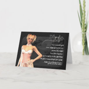 Våg gotiic Zodiac Birthday Card Kort