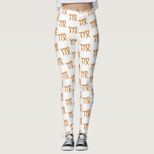 Våg Guld Zodiac Astrologitecken Leggings