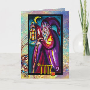 VÅG HERMIT TAROT ASTROLOGY ZODIAC BIRTHDAY KORT