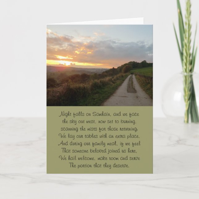 Väg Home Samhain Sunset Kort (Framsida)