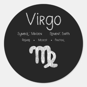 Våg Horoscope Astrology Stjärntecken Birthday Gi Runt Klistermärke