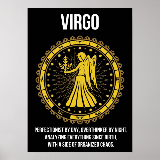 Våg - Horoscope, Funny Zodiac Sign Humor Poster (Framsidan)