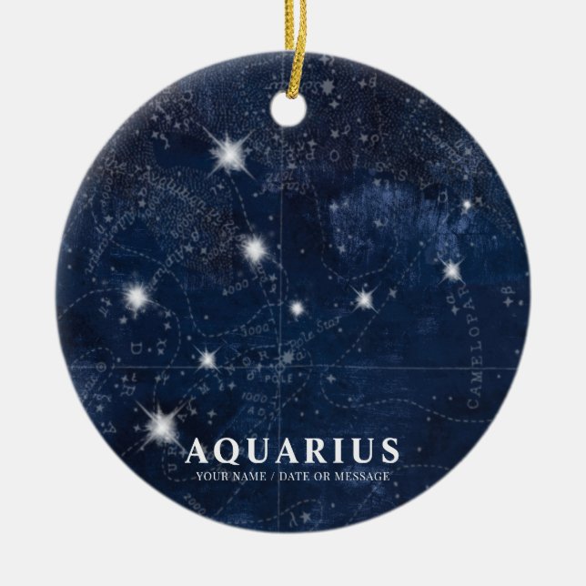 Våg horoscope julgransprydnad keramik (Framsidan)