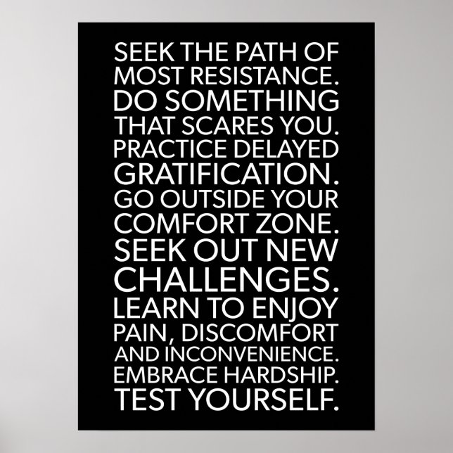 Väg i det största motståndet - Motivering Poster (Framsidan)