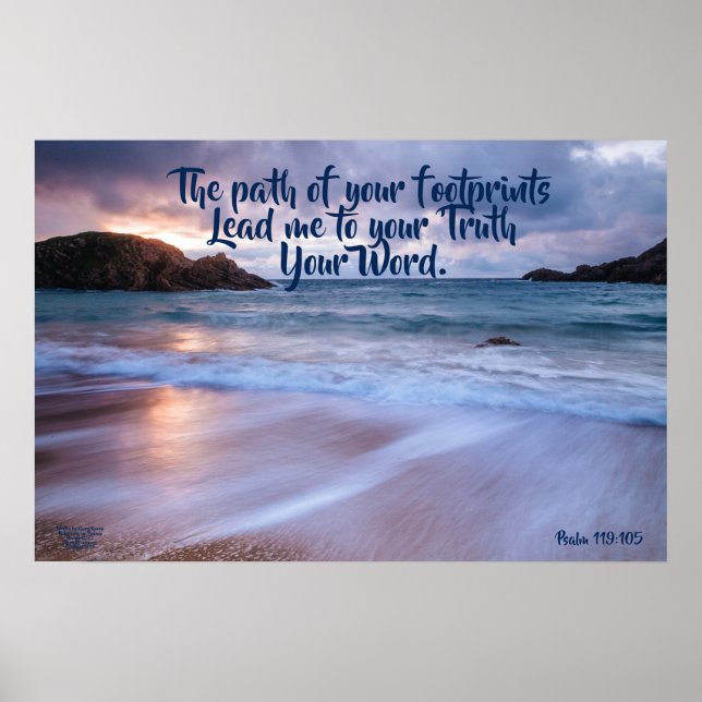 Väg i din fotavtryck Poster Ocean Matte (Framsidan)