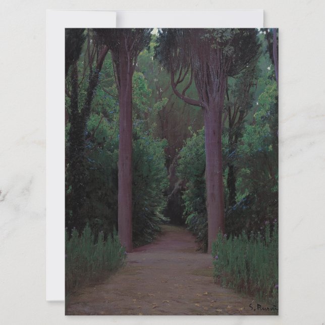 Väg i en park kort (Framsida)