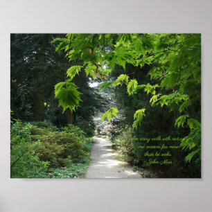 Väg i inspirera citationstecken för naturgröntt poster