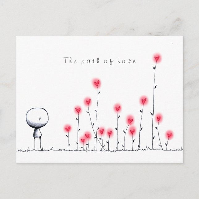 Väg i kärlek vykort (Framsida)