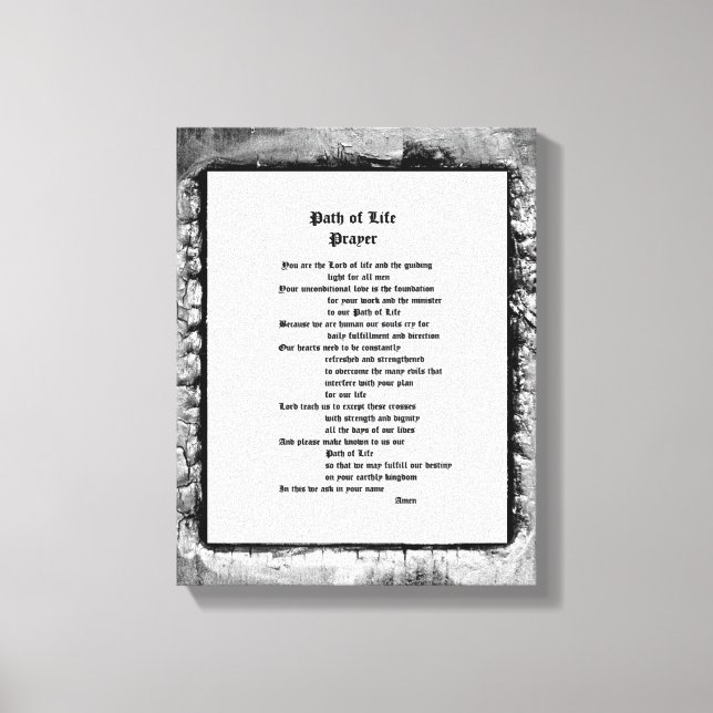 Väg i Life Prayer Canvastryck (Framsida)