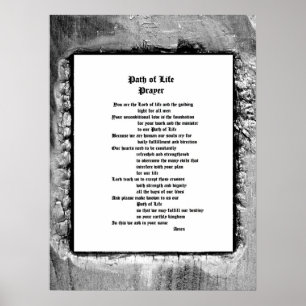 Väg i Life Prayer Poster