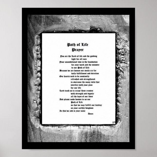 Väg i Life Prayer Poster (Framsidan)