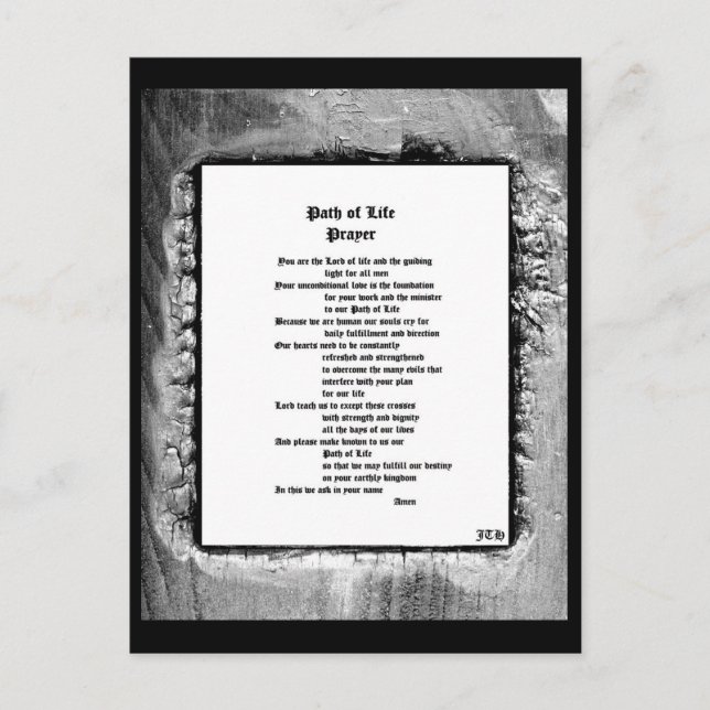 Väg i Life Prayer Vykort (Framsida)