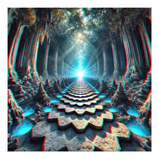 Väg i oändligheten: Crystal Cave-nedgången Fototryck