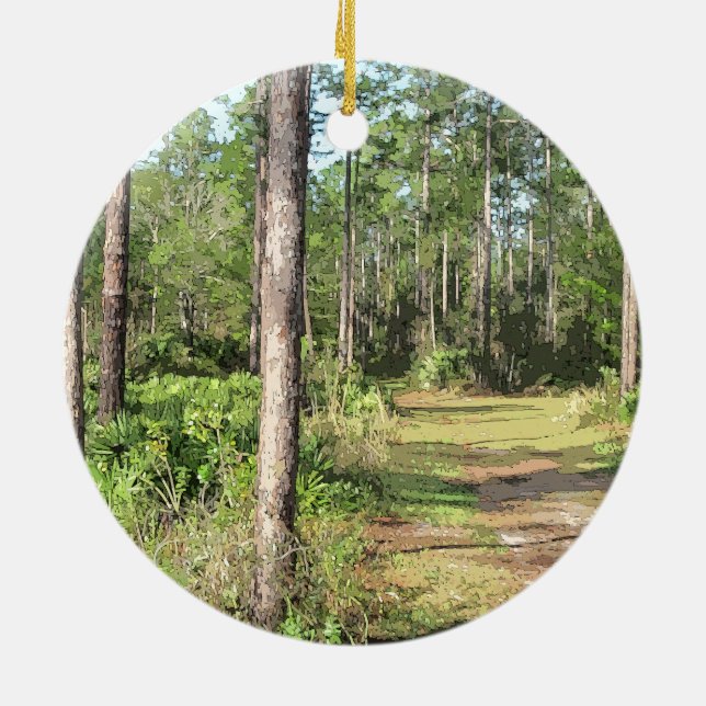 Väg i Skogen 2656 Julgransprydnad Keramik (Baksidan)