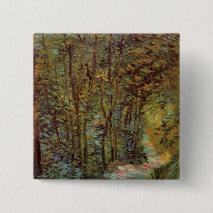 Väg i Skogen av Vincent van Gogh Knapp