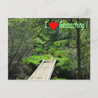 Väg i Skogen för Geocaching Vykort