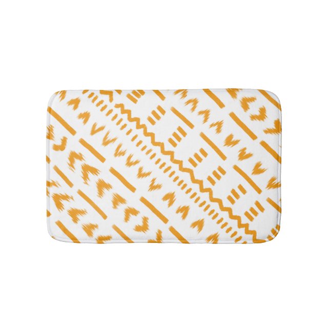 Väg i Sol Mudcloth African Mönster in White Badrumsmatta (Framsidan)