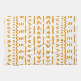 Väg i Sol Mudcloth African Mönster in White Kökshandduk