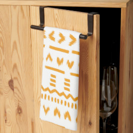 Väg i Sol Mudcloth African Mönster in White Kökshandduk