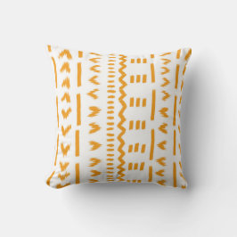 Väg i Sol Mudcloth African Mönster in White Kudde