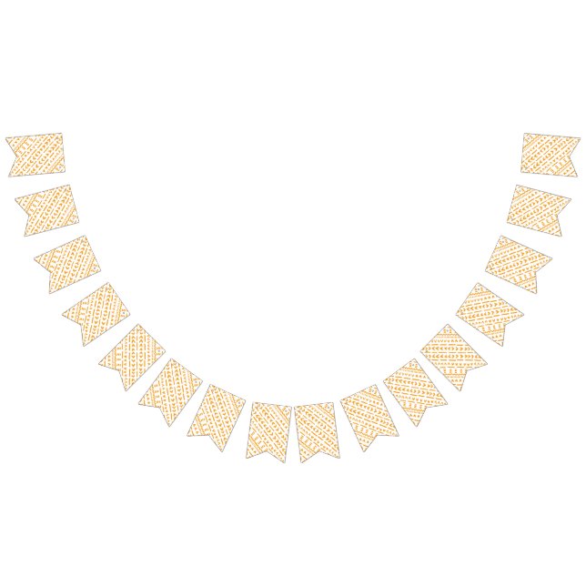 Väg i Sol Mudcloth African Mönster in White Vimplar (Alla)