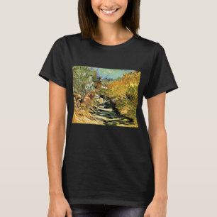 Väg i St Remy med Figur av Vincent van Gogh T Shirt