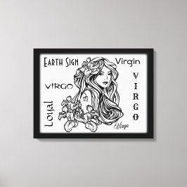 Våg i Virgin Zodiac-bildrutan Canvastryck