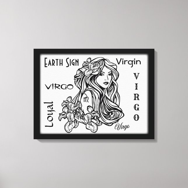 Våg i Virgin Zodiac-bildrutan Canvastryck (Framsida)