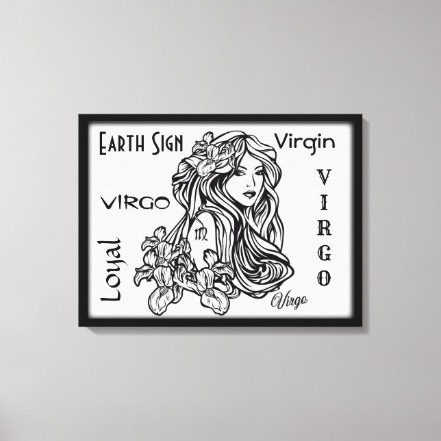 Våg i Virgin Zodiac-bildrutan Canvastryck (Framsida)