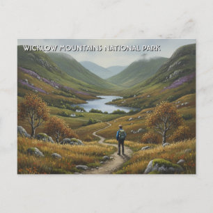 Väg i Wicklow Mountains National Park Irland Vykort