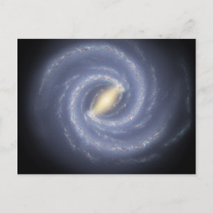 Väg karta till vår Galaxy på Milky Way Vykort
