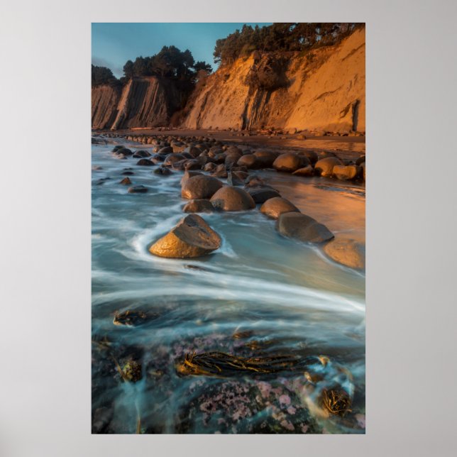 Våg längs stranden, Kalifornien Poster (Framsidan)